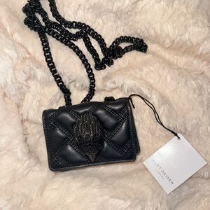 Kurt Geiger Black Quilted Crossbody Bag